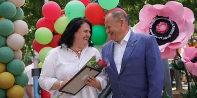Открытие детской игровой площадки в Октябрьском районе г. Могилева