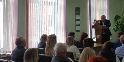 Встреча трудового коллектива с главой администрации  Октябрьского района г.Могилева Петром Александровичем Соловьёвым